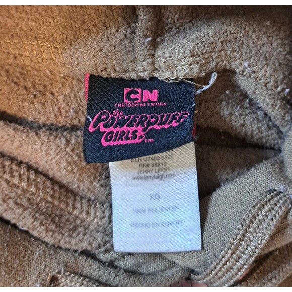 Powerpuff Girls Hoodie Womens XL Brown Cartoon Network Y2K Graphic Distressed - Picture 6 of 8